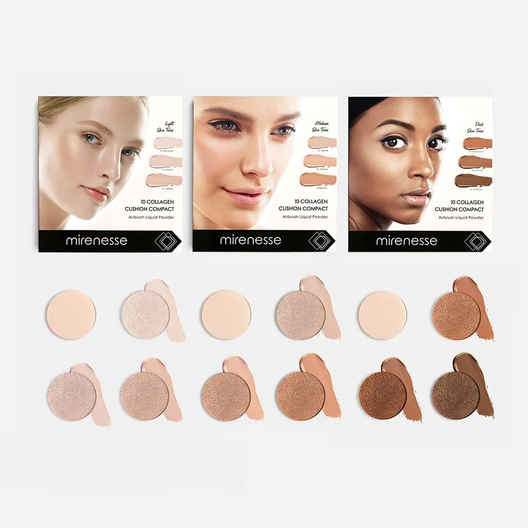 10 Collagen Cushion Foundation Concealer Contour  8 Shades Trial Trio