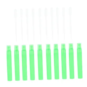 10 Piece 30ML Perfume Spray Bottle Refillable Atomizer with 10 Sucker Green