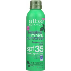 Alba Botanica Sensitive Mineral Sunscreen Spf 33, 6 Oz