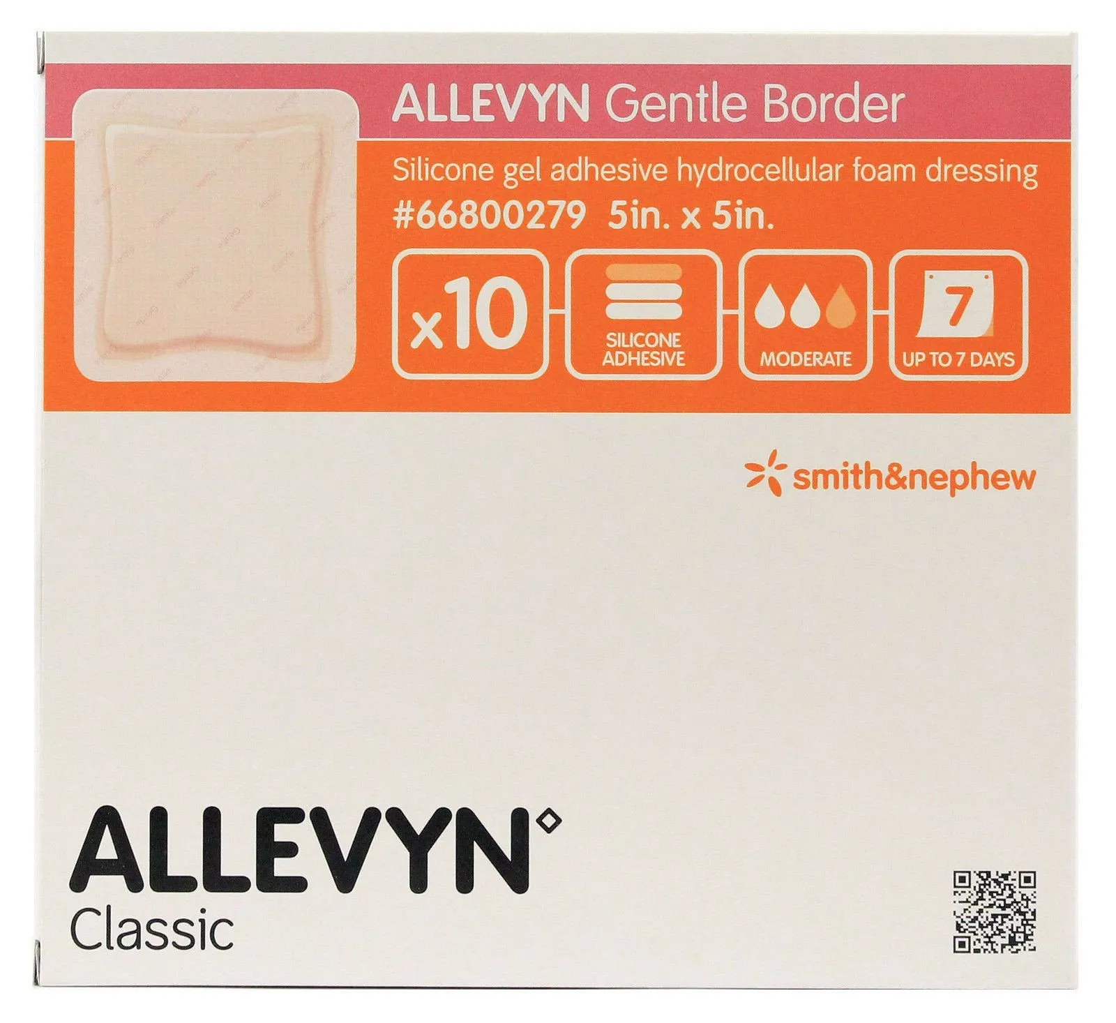 ALLEVYN Gentle Border Adhesive Dressing 5" x 5"