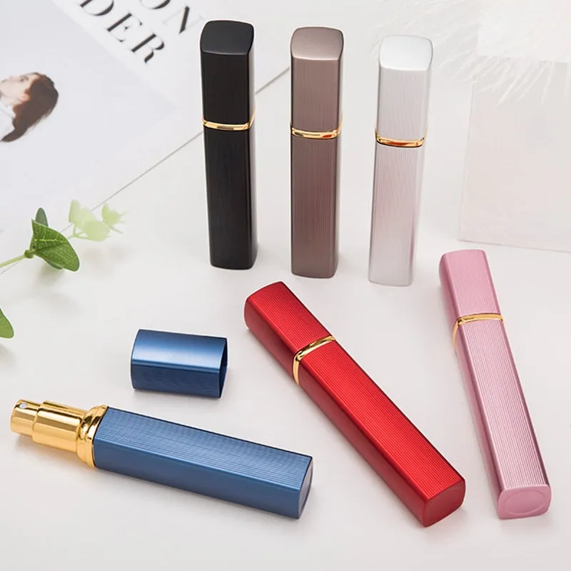 Beauty 1piece 6 color Metal Case Glass Tank Perfume Cosmetic Glass Container