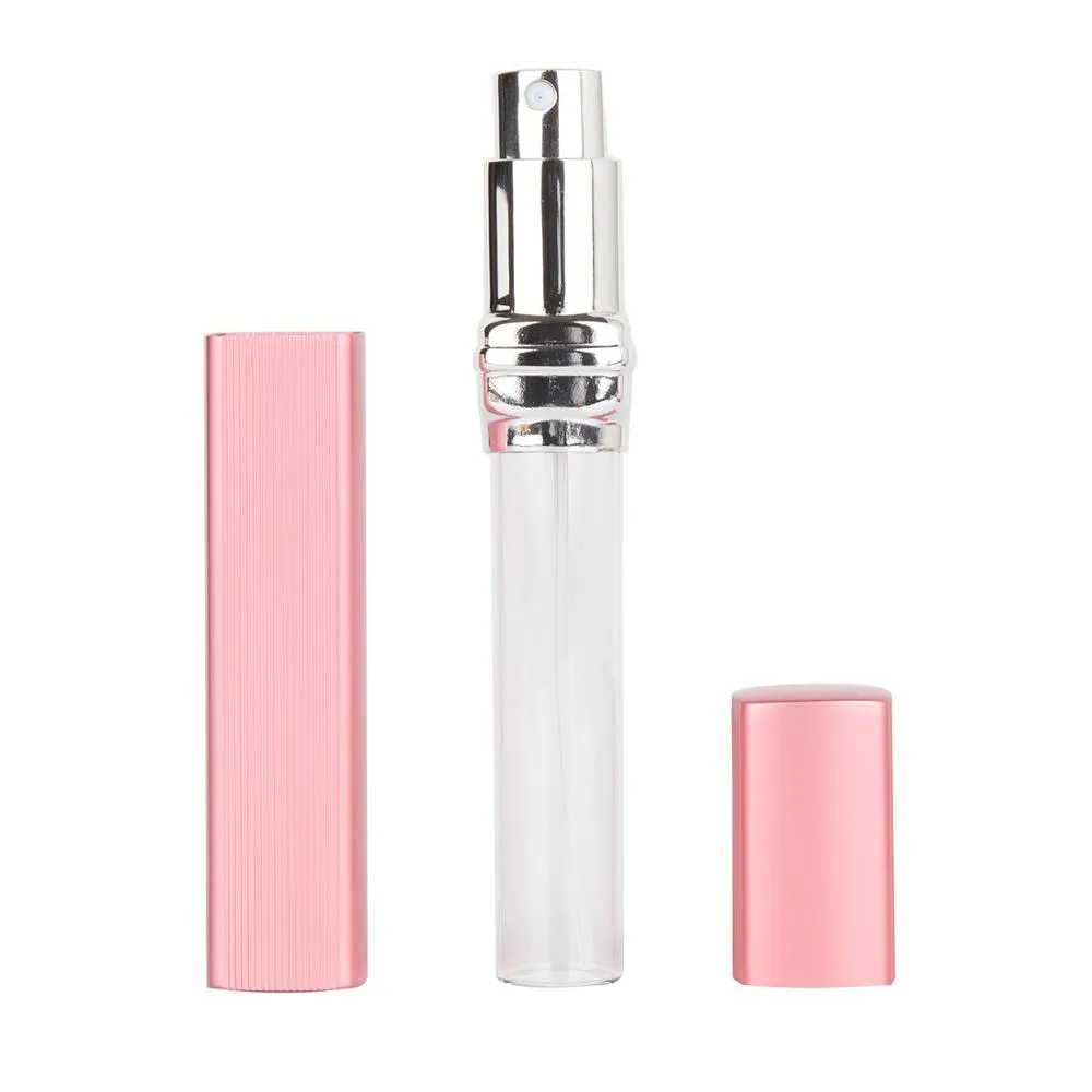 Beauty 1piece 6 color Metal Case Glass Tank Perfume Cosmetic Glass Container