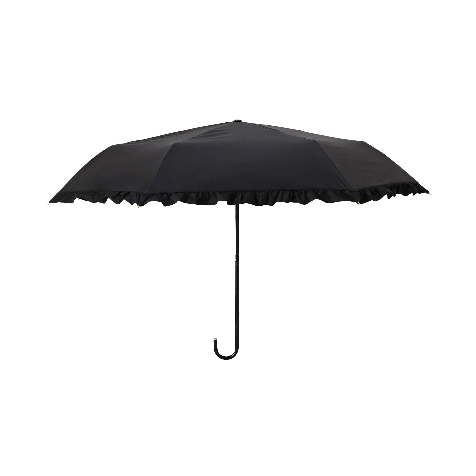 Black out Classic Frill Folding Umbrella 50cm Black