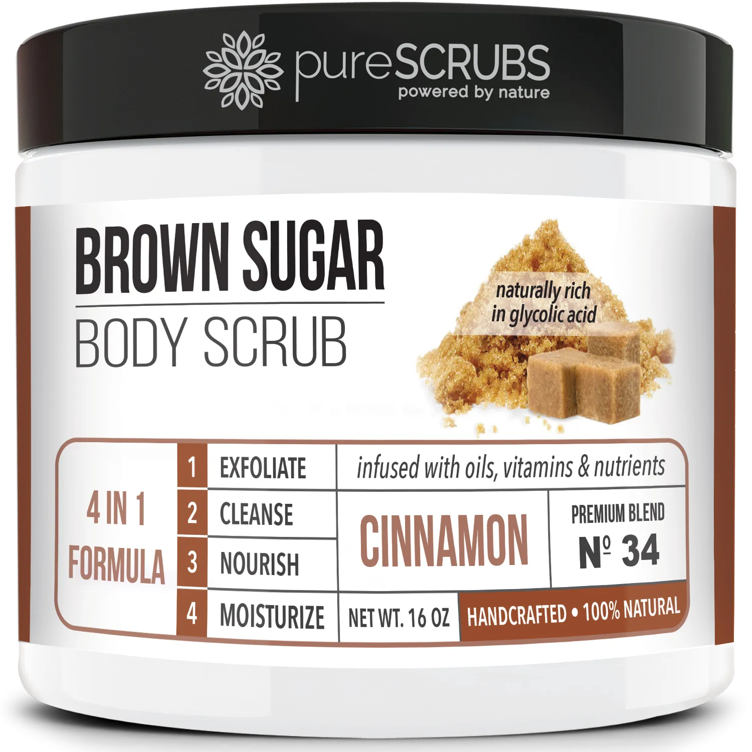 Cinnamon Body Scrub / Brown Sugar / Premium Blend #34