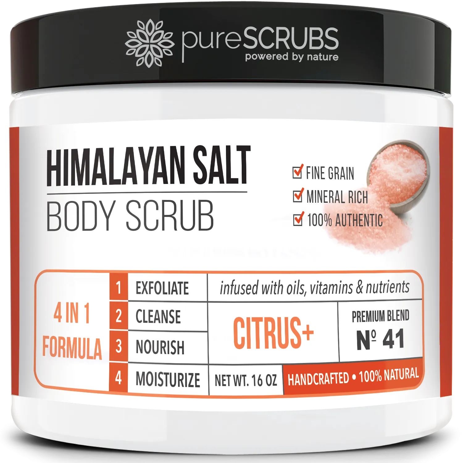 Citrus  Body Scrub / Pink Himalayan Salt / Premium Blend #41