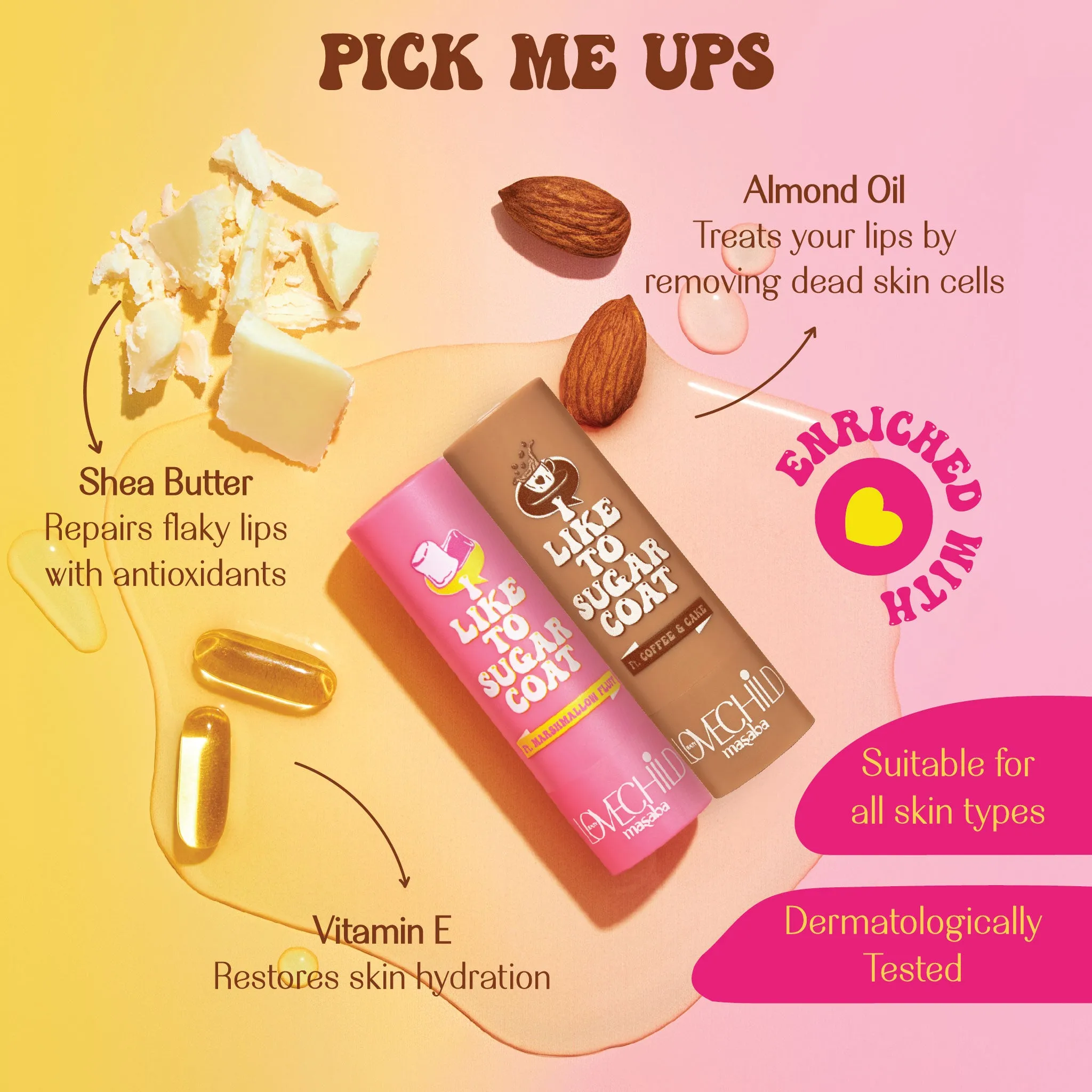 Coffee & Cake- I Like To Sugar Coat  (Brown) Hydrating & Tinted Lip Balm with SPF22