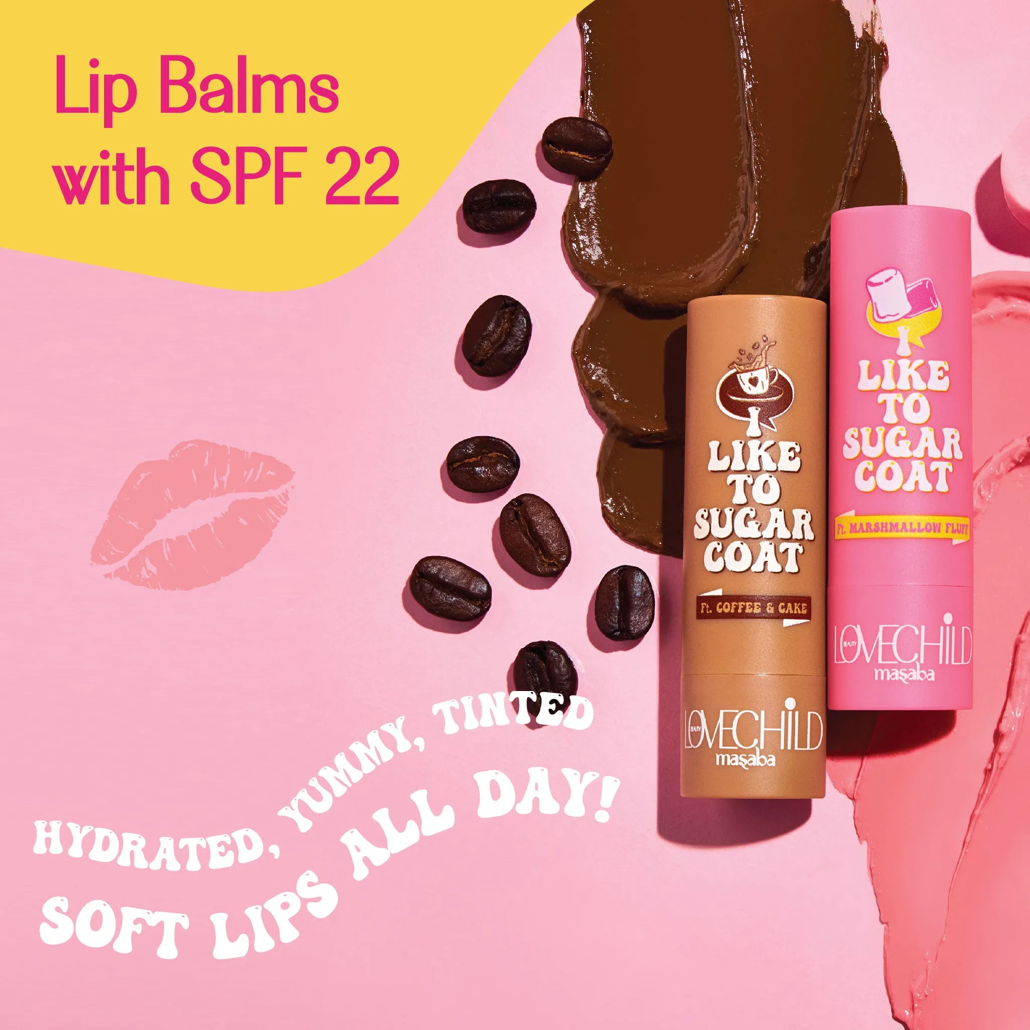 Coffee & Cake- I Like To Sugar Coat  (Brown) Hydrating & Tinted Lip Balm with SPF22