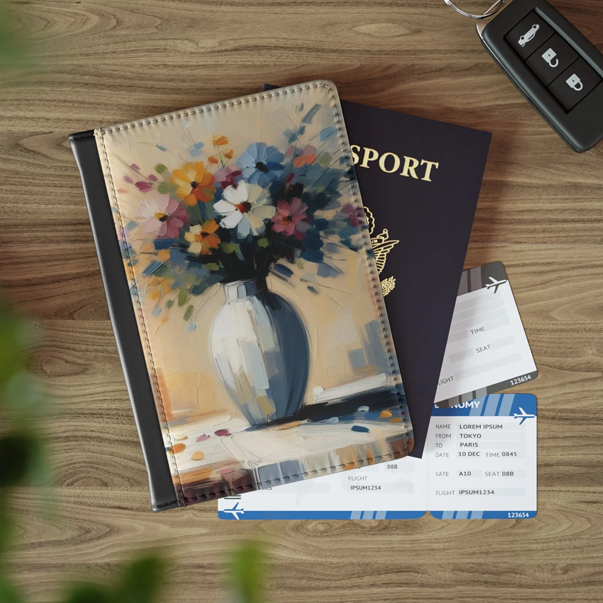 Flowers in a vase in pastel tones Passport Cover