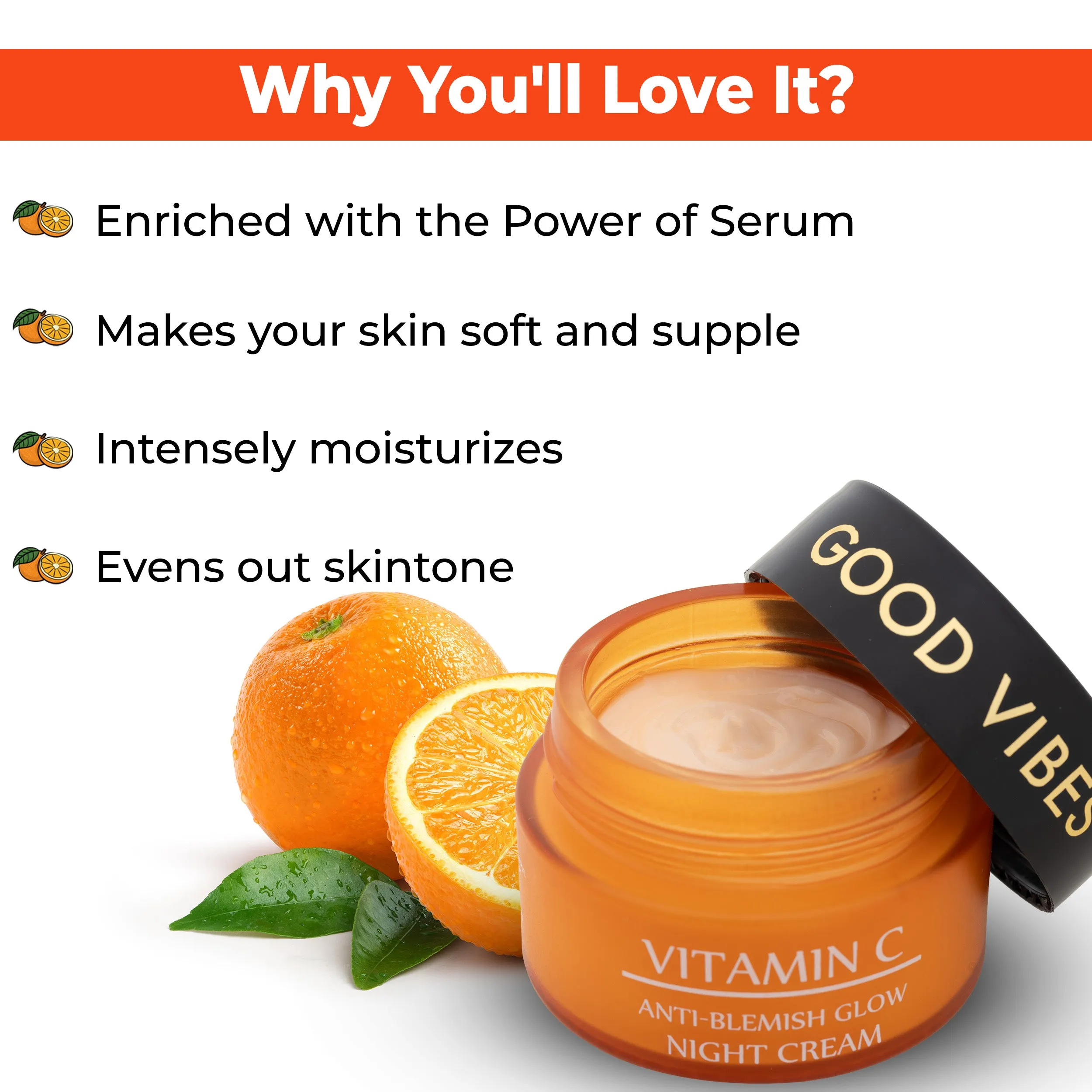 Good Vibes Anti Blemish Glow Vitamin C Night Cream 80g GT