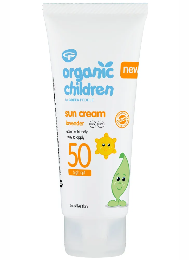 Green People Organic Children Sun Cream SPF50 Lavender