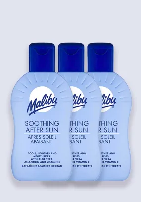 Malibu Soothing After Sun Lotion 100ml - 3 Pack Saver