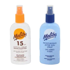 Malibu SPF15 Lotion Spray Sun Protection & Moisturising Soothing After Sun Spray