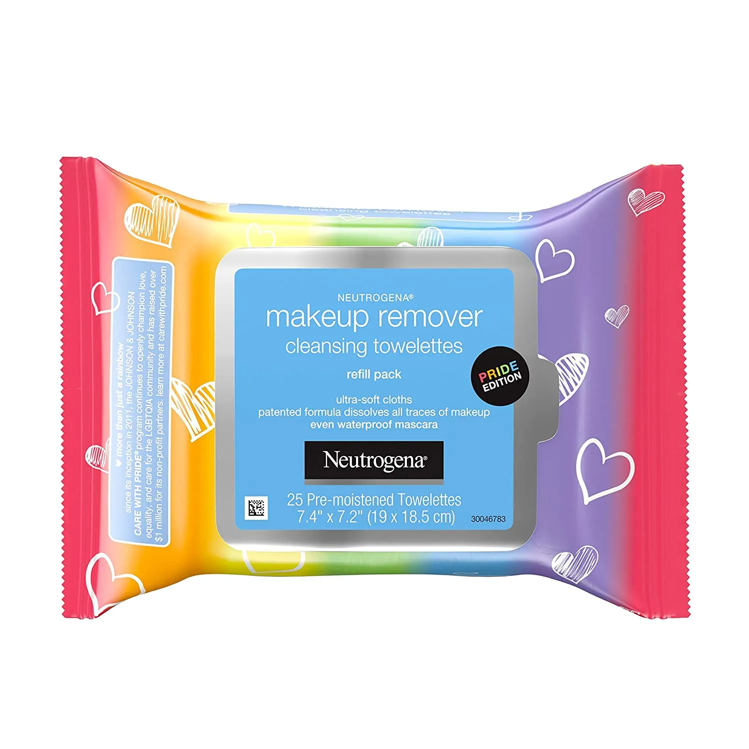 Neutrogena Makeup Remover Cleansing Face Wipes, Daily Cleansing Facial Towelettes to Remove Waterproof Makeup and Mascara, Alcohol-Free, Value Twin Pack, 25 Count, 2 Pack