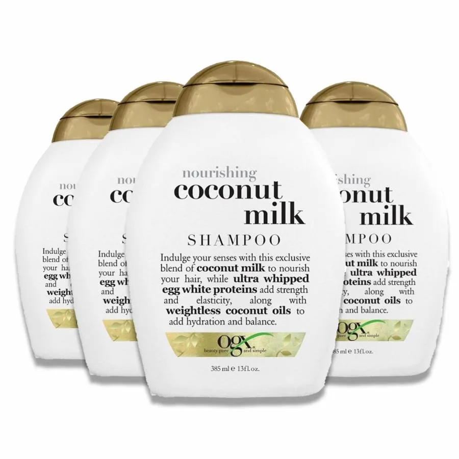 OGX Nourishing   Coconut Milk Shampoo 13 Oz Each - 4 Pack