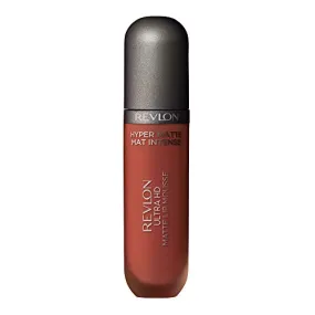 REVLON Ultra HD Lip Mousse Hyper Matte, Longwearing Creamy Liquid Lipstick in Red / Coral, Sub-Saharan (855), 0.2 oz