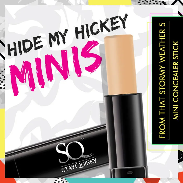 Stay Quirky Hide my Hickey Concealer Minis - From That Stormy Weather 5 | Buildabale Coverage | Brightening | Long Lasting | Smudgeproof | Transferproof