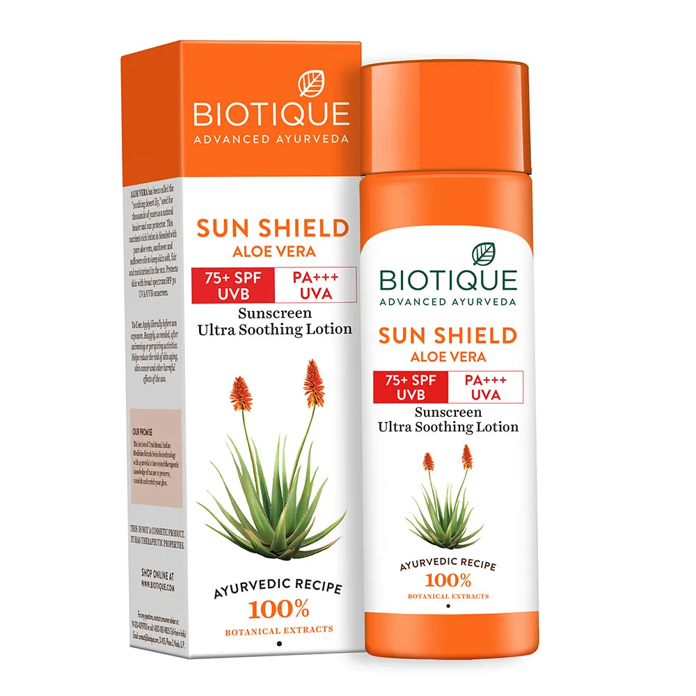 SUN SHIELD ALOE VERA 75 SPF Sunscreen Lotion 190ml