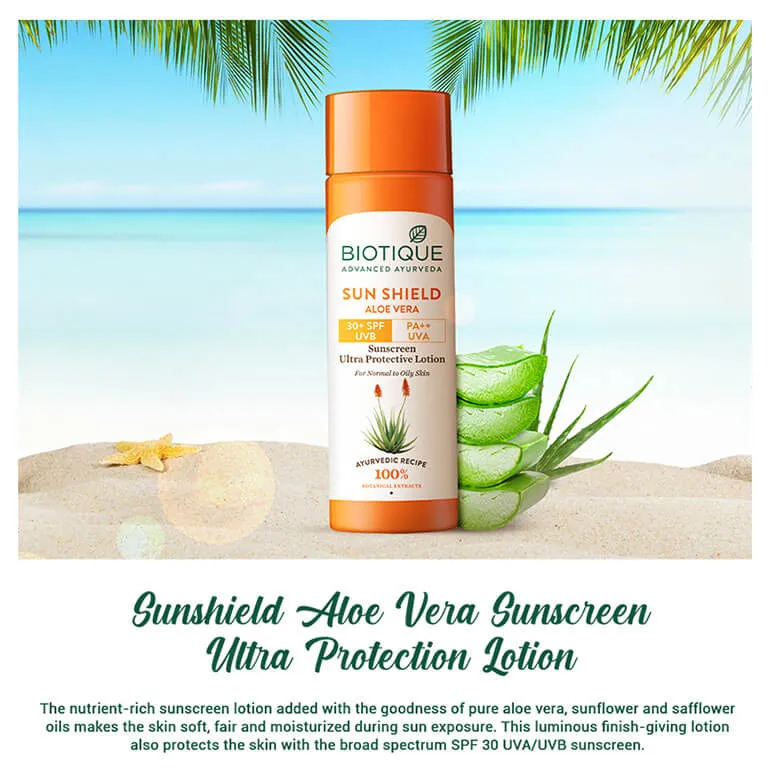 SUN SHIELD ALOE VERA 75 SPF Sunscreen Lotion 190ml