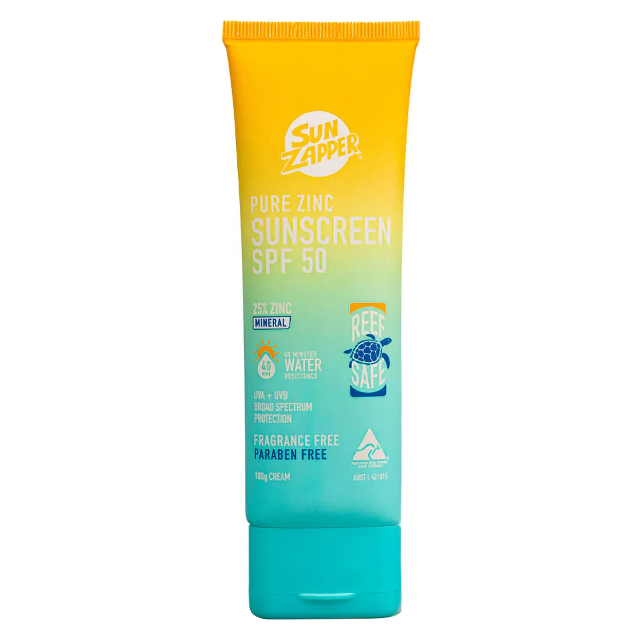 Sun Zapper Pure Zinc Reef Safe SPF50  Sunscreen - Clear