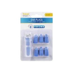 Travel Ear Plug Set 4 with Plastic Case