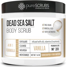 Vanilla Body Scrub / Dead Sea Salt / Premium Blend #20