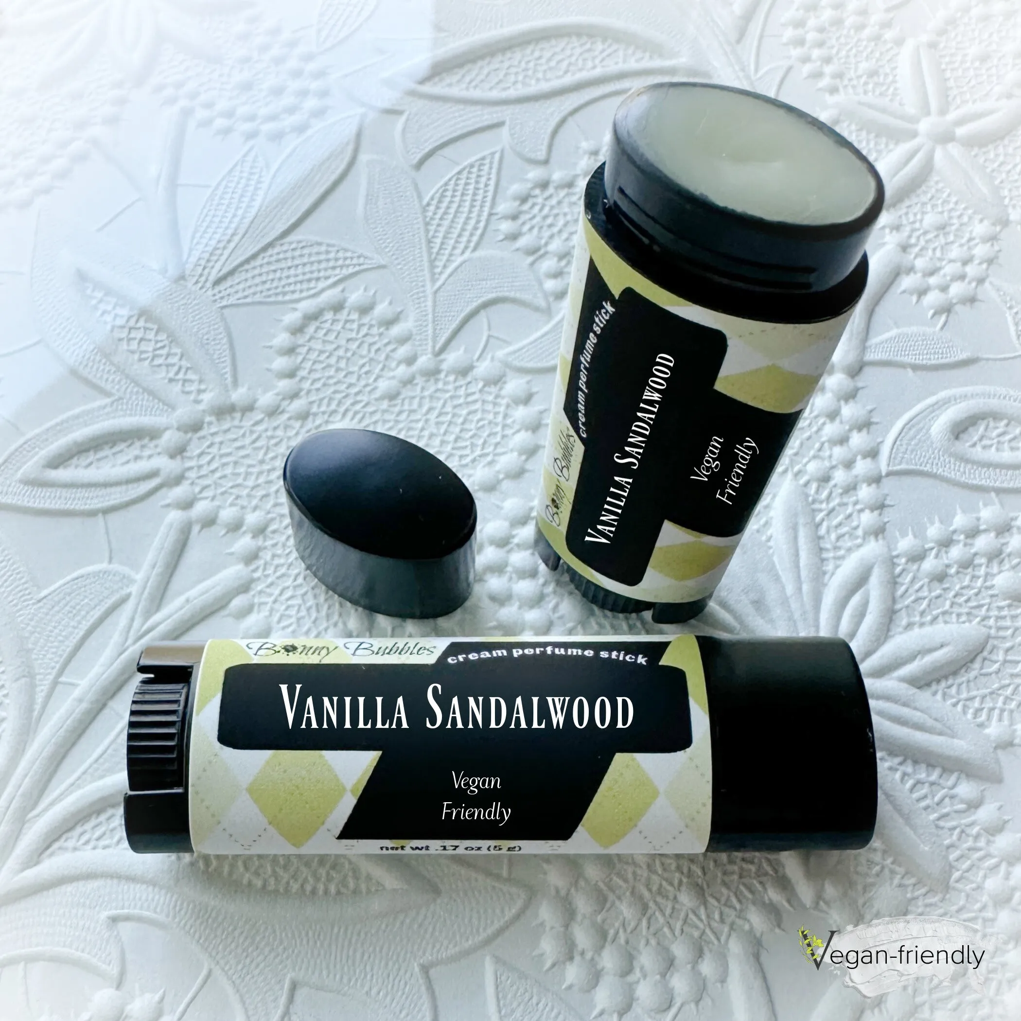 VANILLA SANDALWOOD solid cream perfume stick - travel size