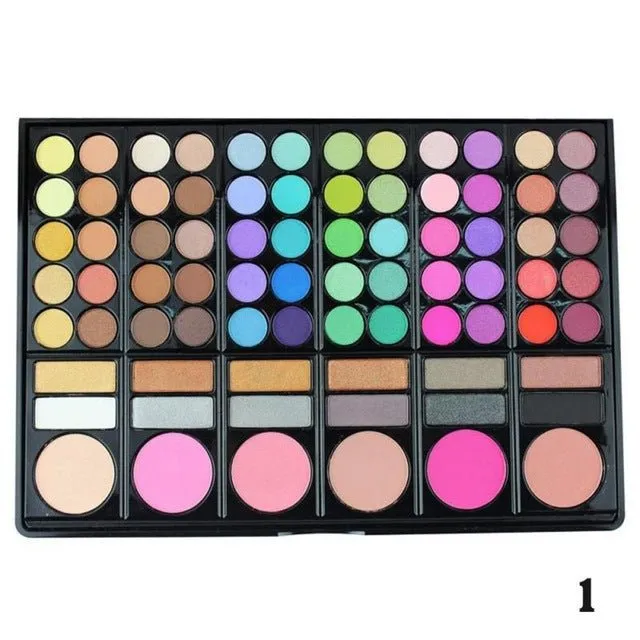 Vibrant 78-Color Eyeshadow Palette with Matte and Shimmer Finishes