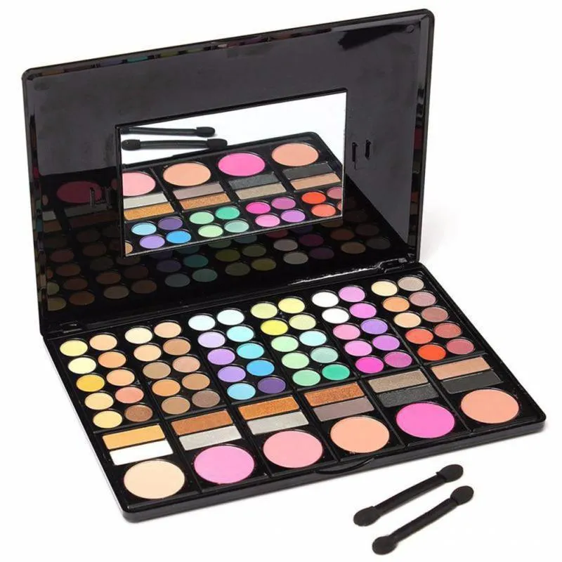 Vibrant 78-Color Eyeshadow Palette with Matte and Shimmer Finishes