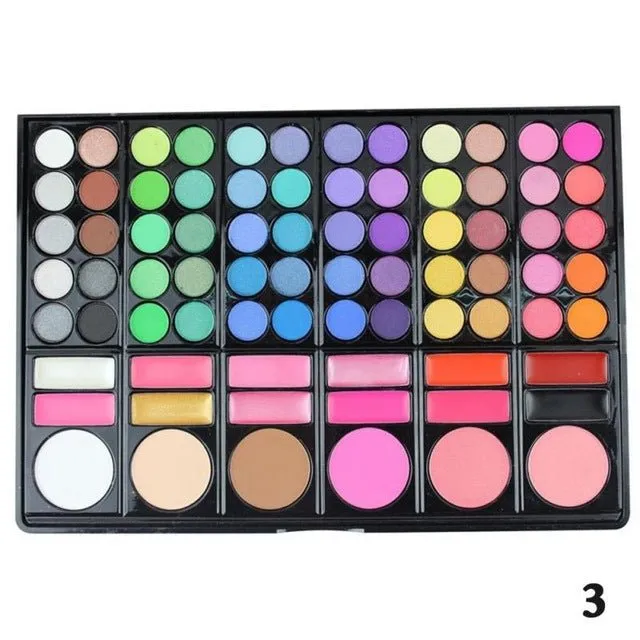 Vibrant 78-Color Eyeshadow Palette with Matte and Shimmer Finishes