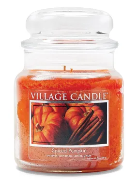 Village Candle - Spiced Pumpkin - Medium Glass Dome